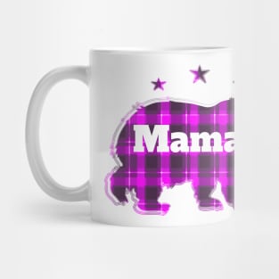 Womens Plaid Mama Bear Stars - Ideal For Grandma Too Mug